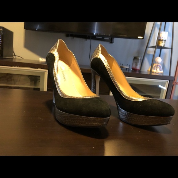 Black suede multi Audrey Brooke heels - Picture 7 of 8